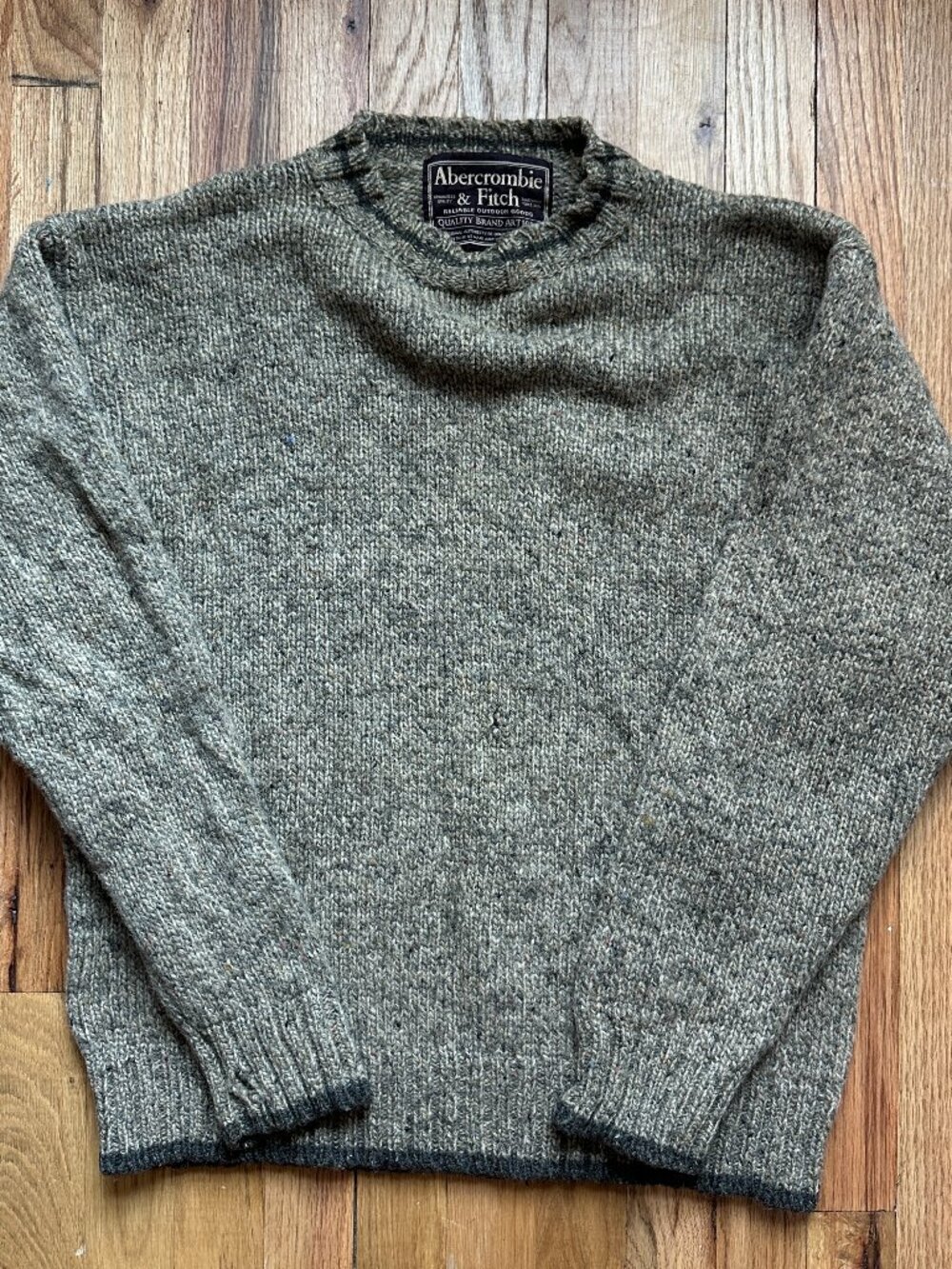 Abercrombie & Fitch Men's XL Gray Mock Neck Knit Wool Blend